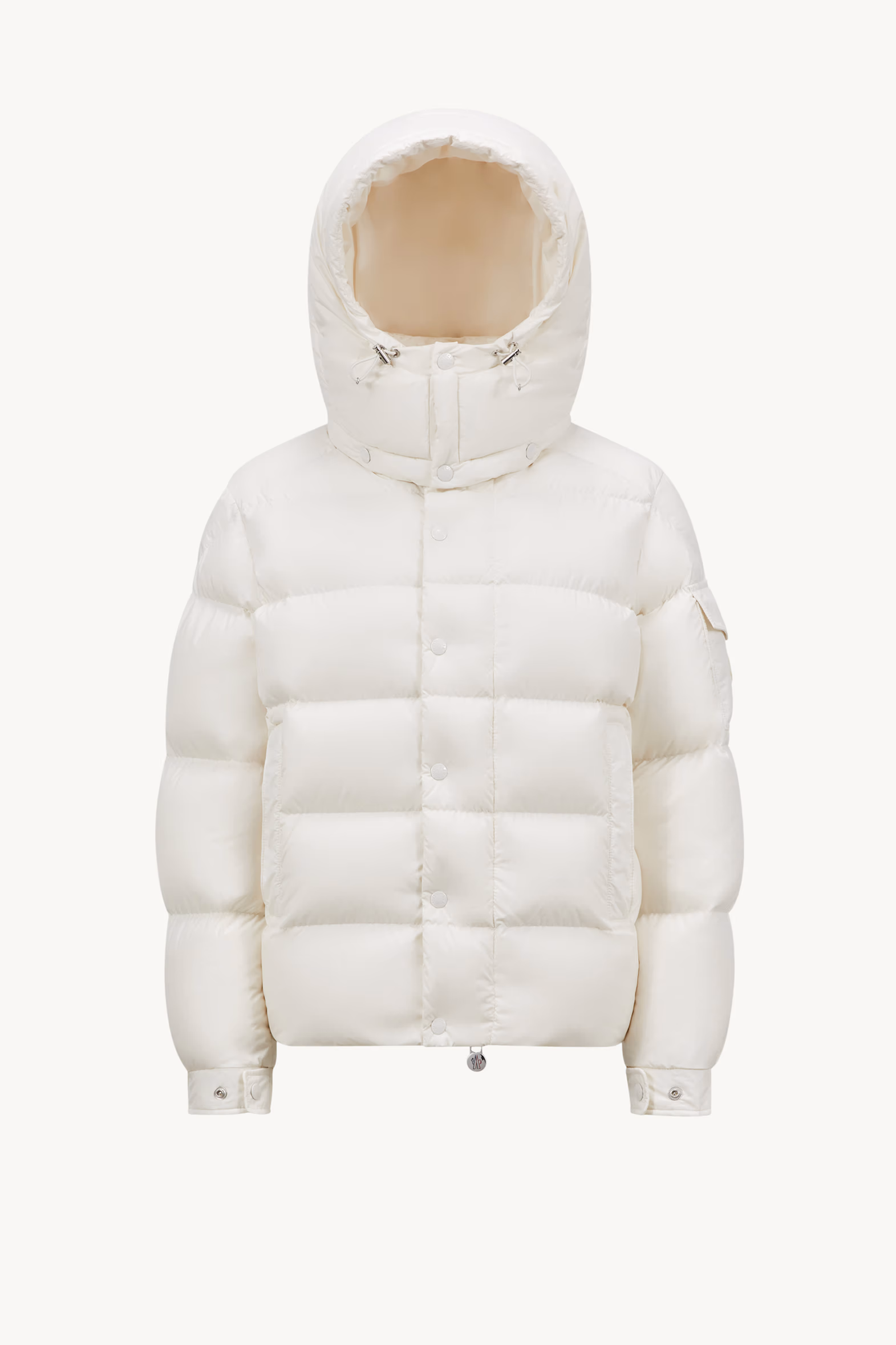 Moncler Maya 70 Hooded Short Down Jacket Women White Moncler 2